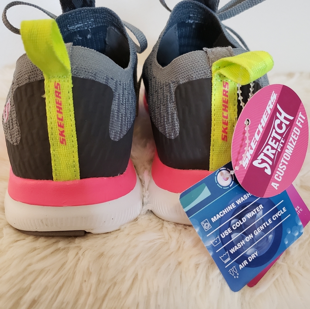 SKECHERS Flex Appeal 2.0 Air-Cooled Stretch Knit Sneakers--NWT--7.5 - Picture 4 of 8